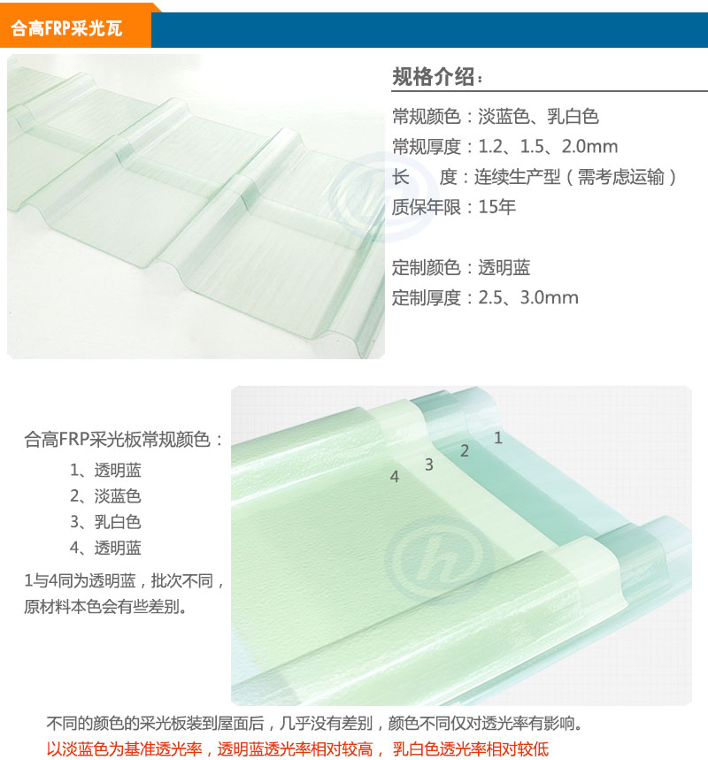 玻璃钢采光板